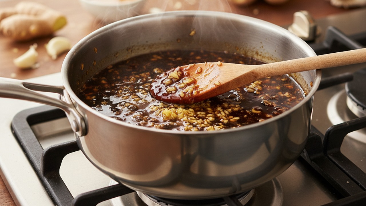 Make the teriyaki glaze