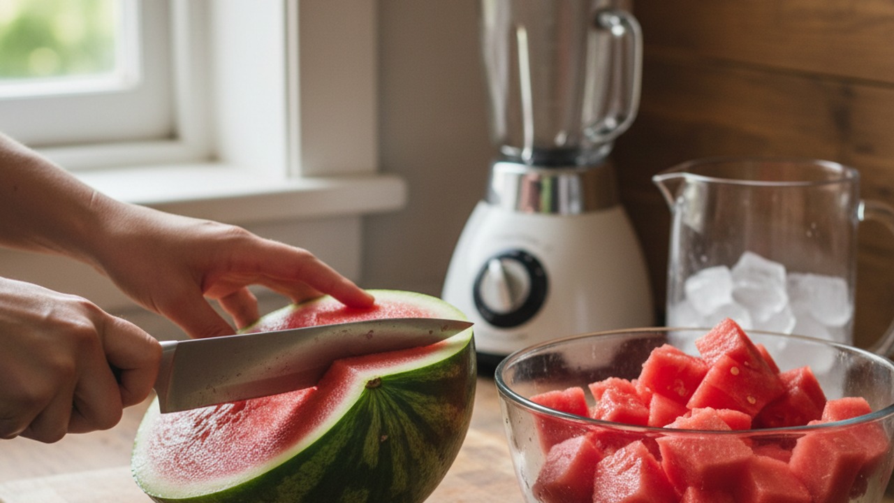 Prepare the watermelon
