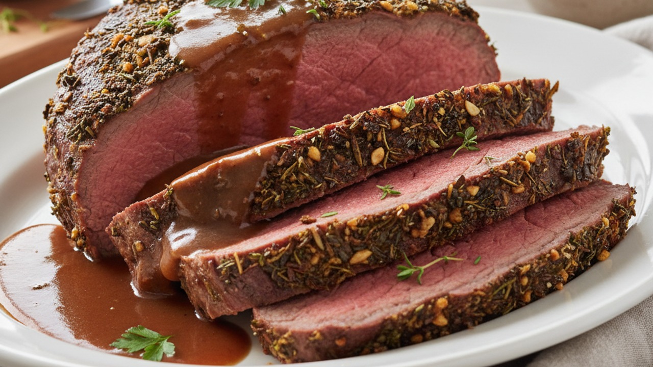 Slice and serve with gravy