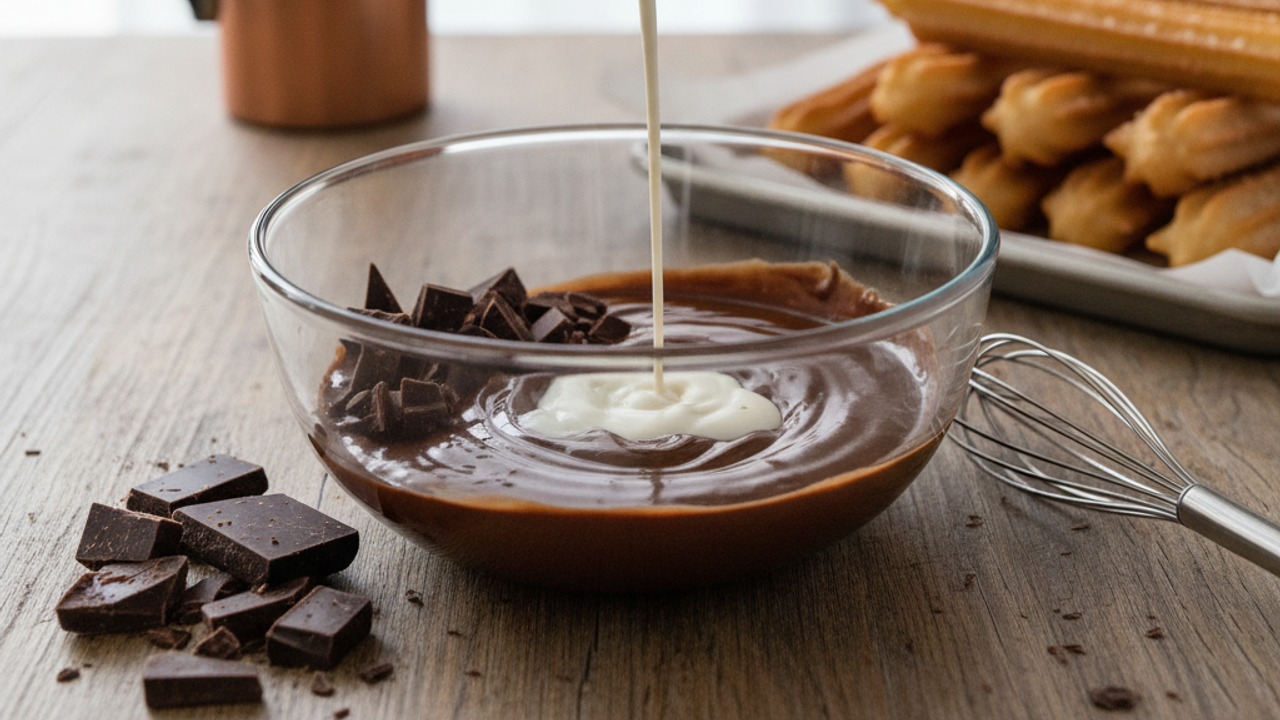 Prepare the chocolate dipping sauce