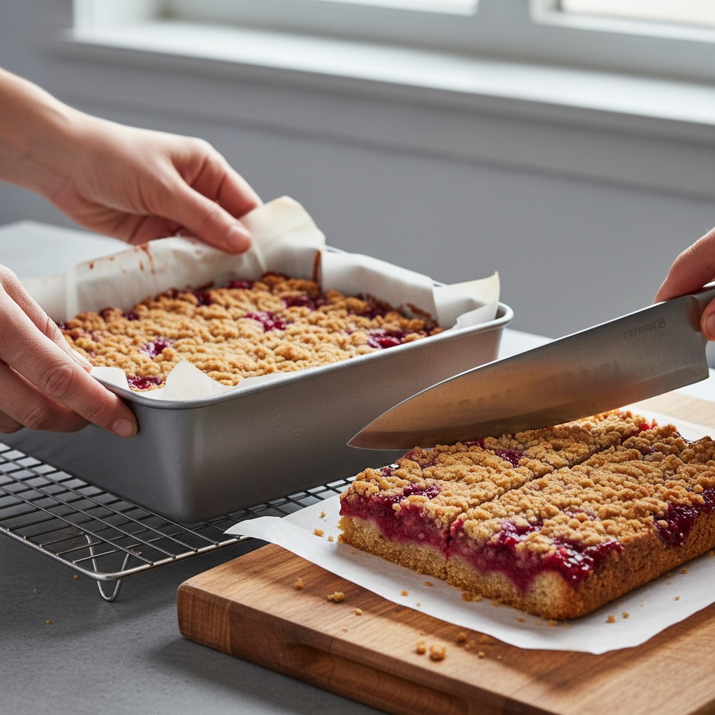 Bake, cool, and slice