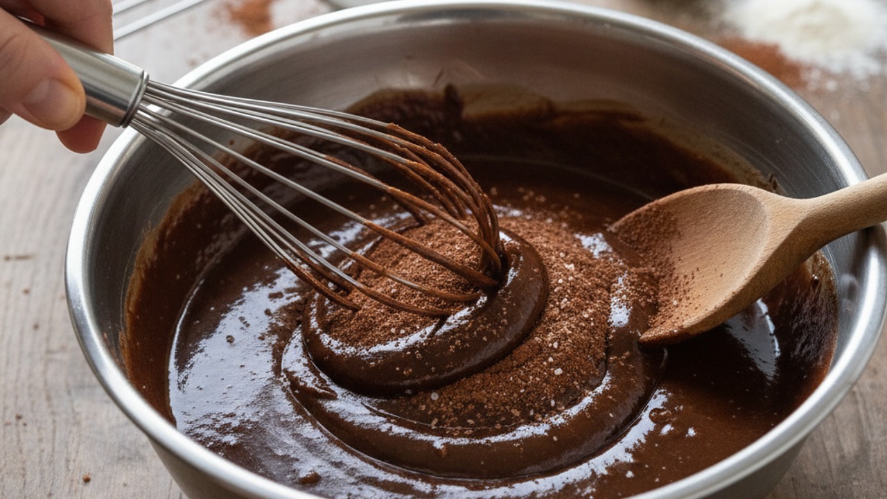Fold in dry ingredients