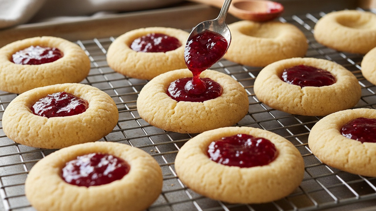 Fill wells with jam