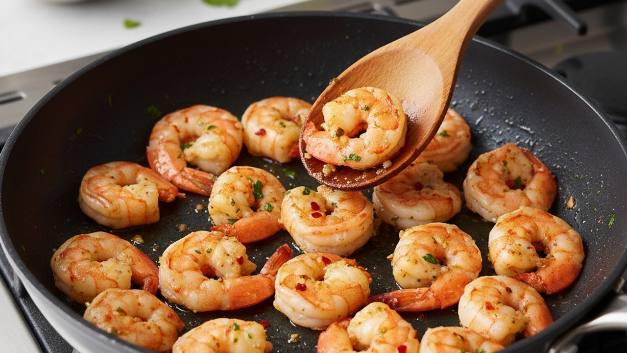 Cook the shrimp