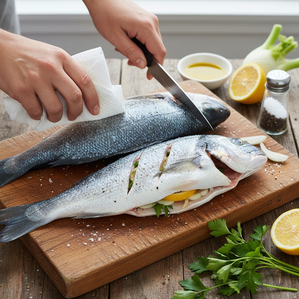 Prep and stuff the fish
