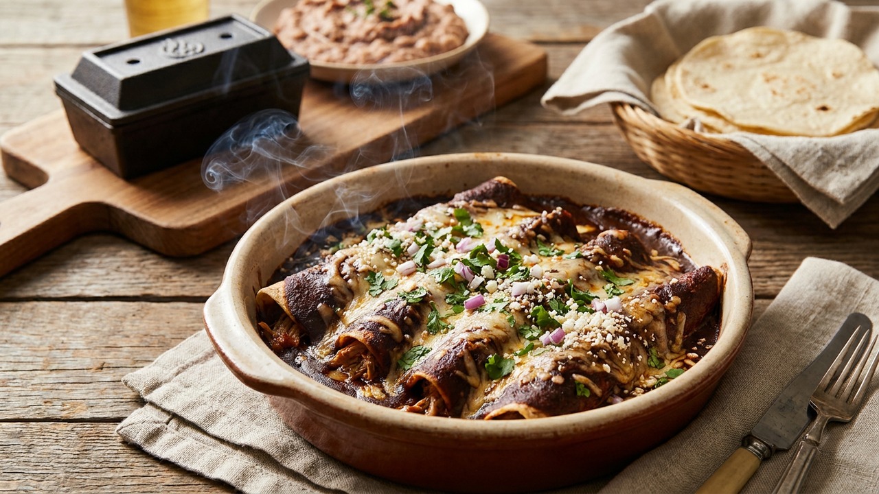 Smoked Pulled Pork Enchiladas