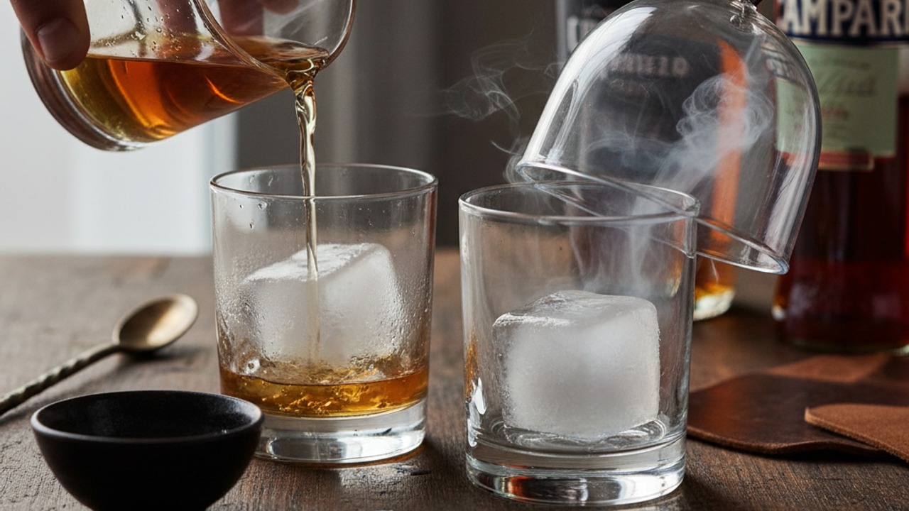 Rinse and chill the glass