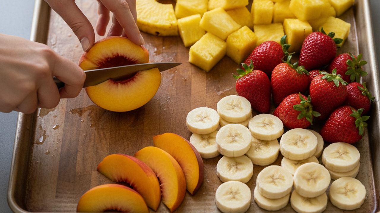 Prepare and cut the fruit