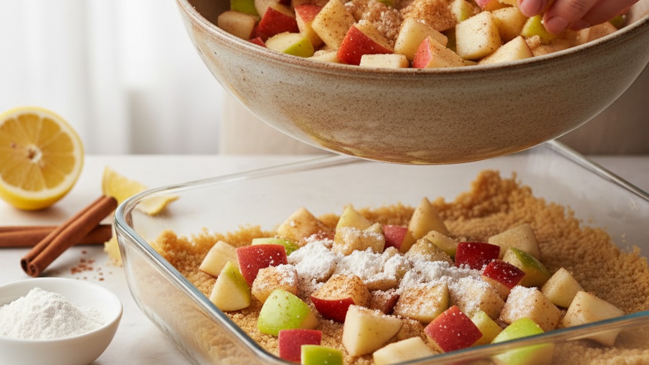 Prepare apple filling
