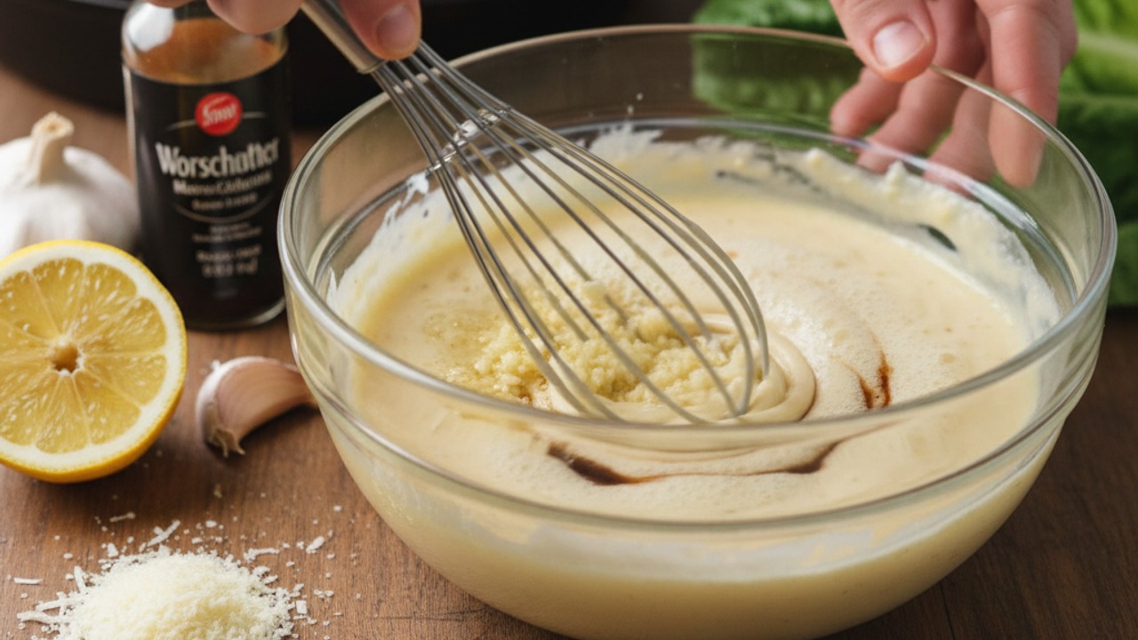 Make the smoky Caesar dressing