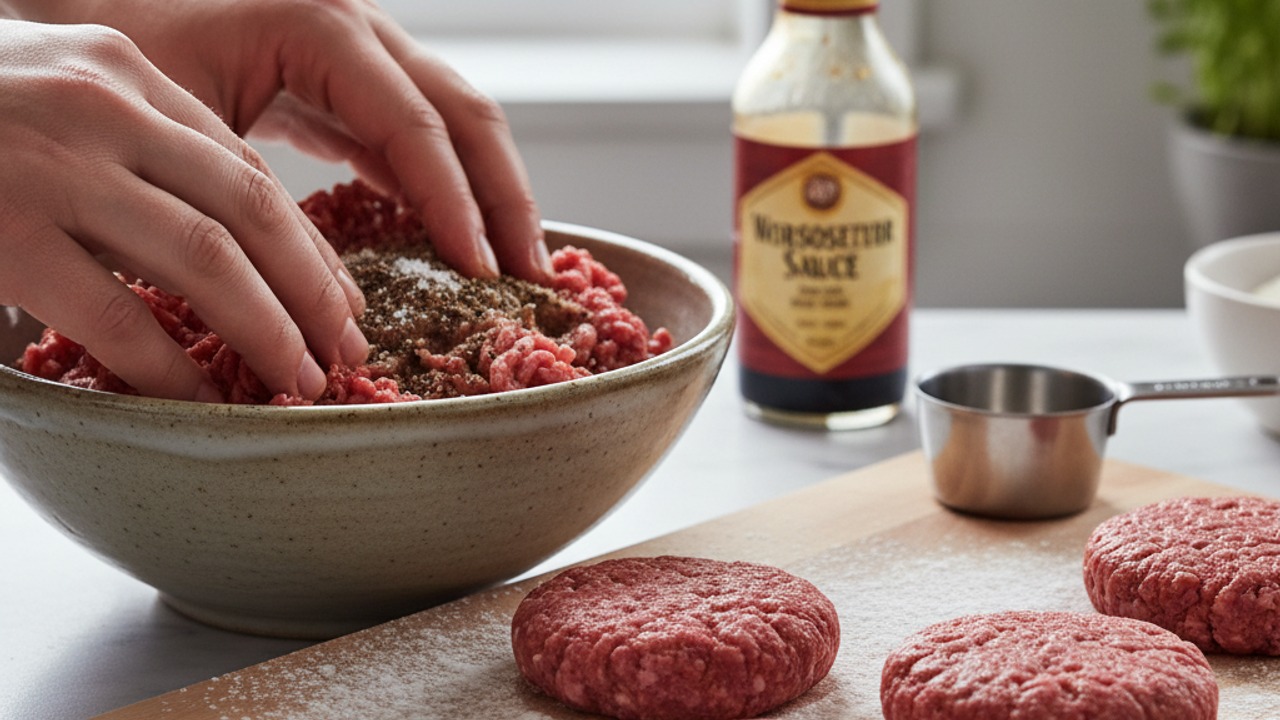 Mix and portion the patties