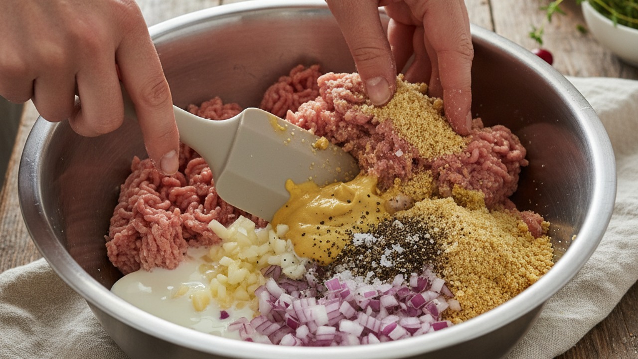 Mix the meatloaf base