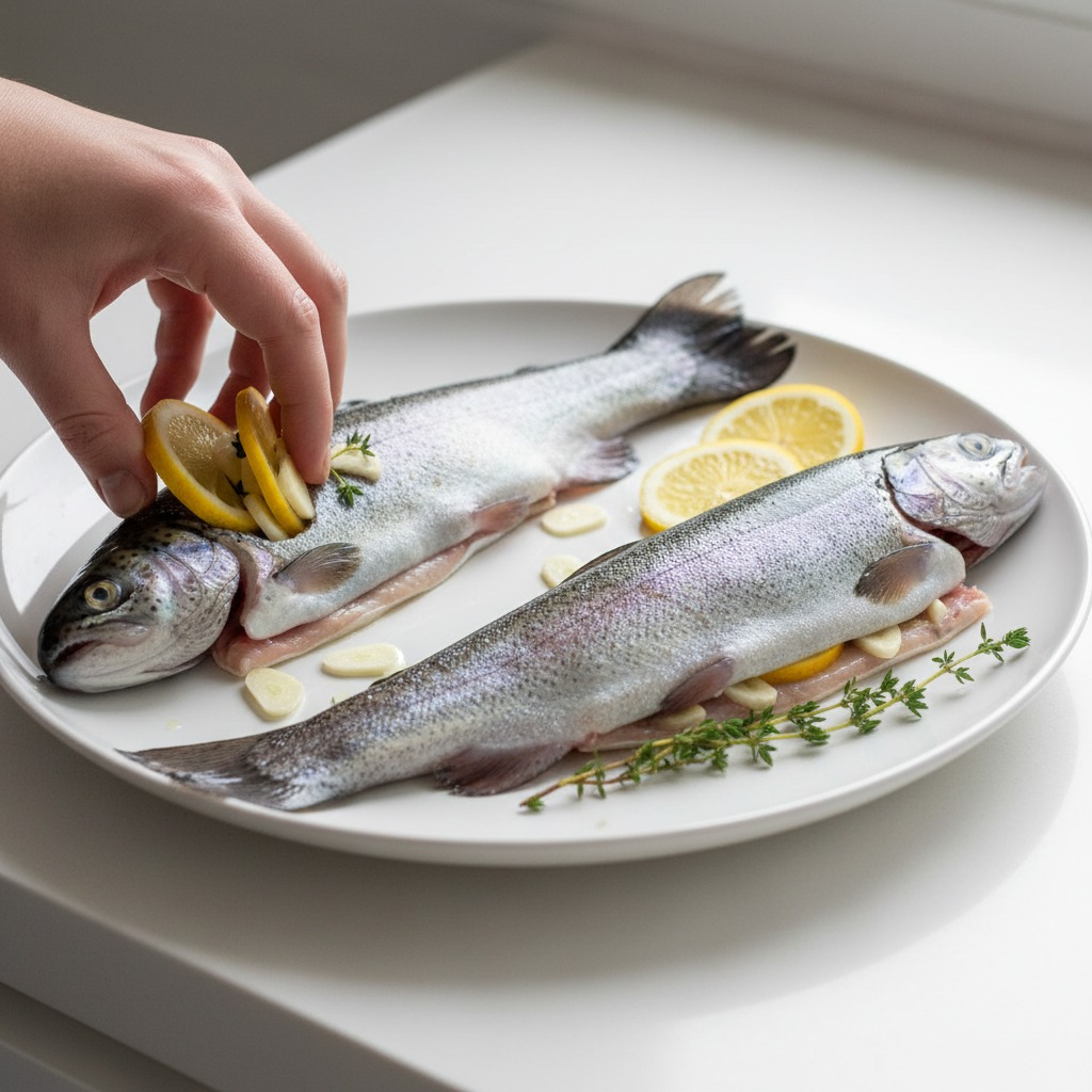 Season and stuff the trout