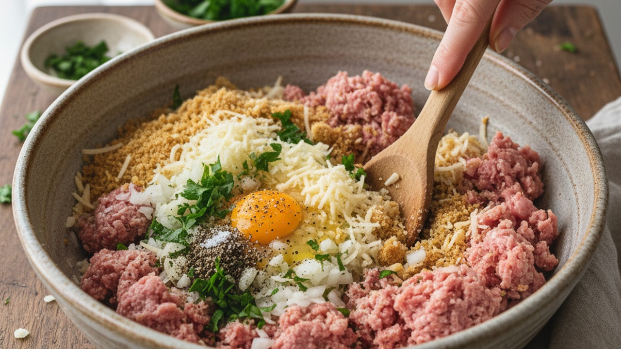 Mix meatball mixture