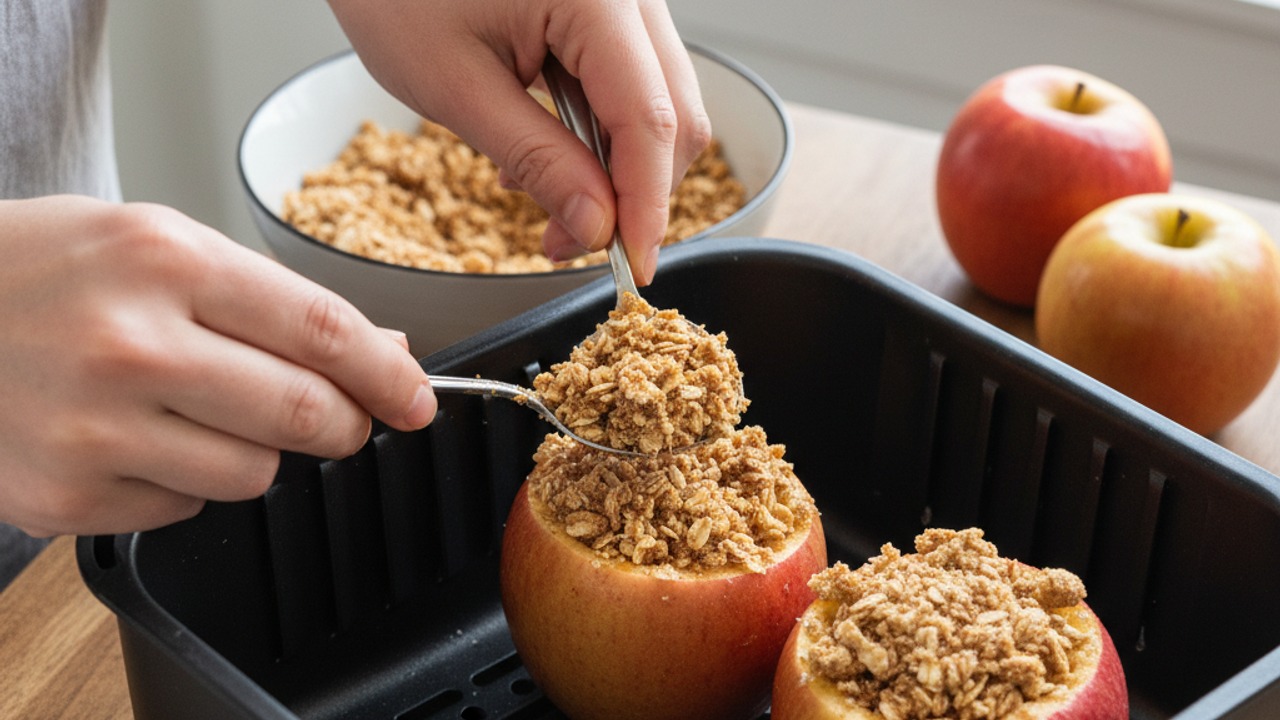 Stuff the apples