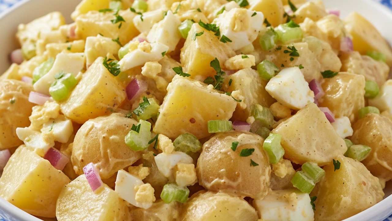 Classic Make-Ahead Creamy Potato Salad — Labor Day BBQ Side for Steak & Burgers