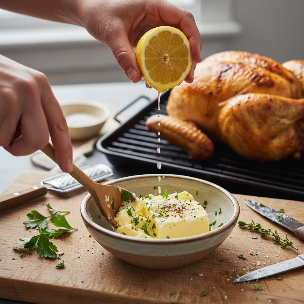 Make the lemon-herb butter