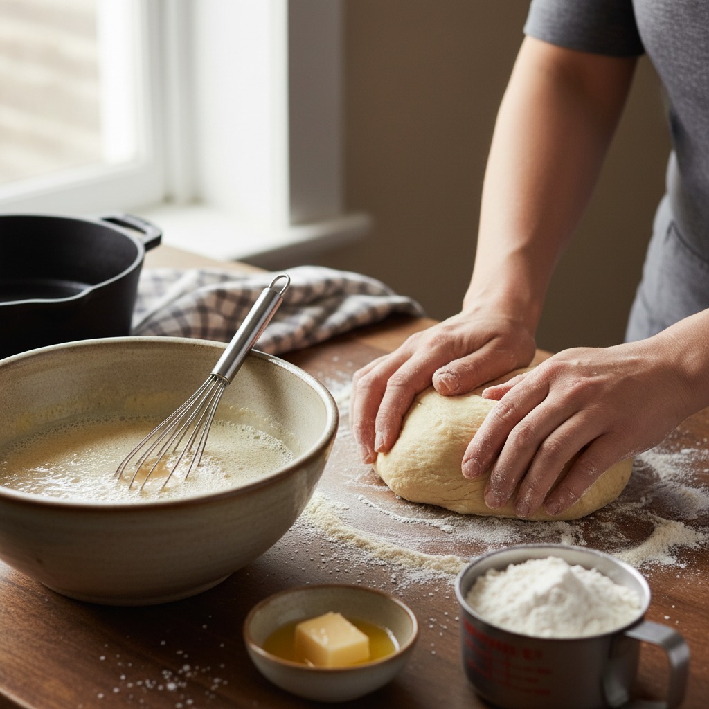 Make the pretzel dough