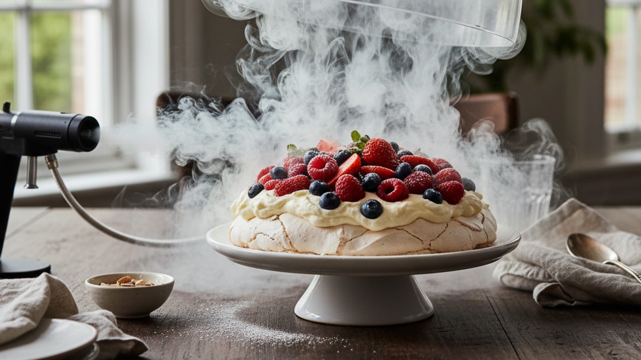 Finish with a smoke show (optional) and serve