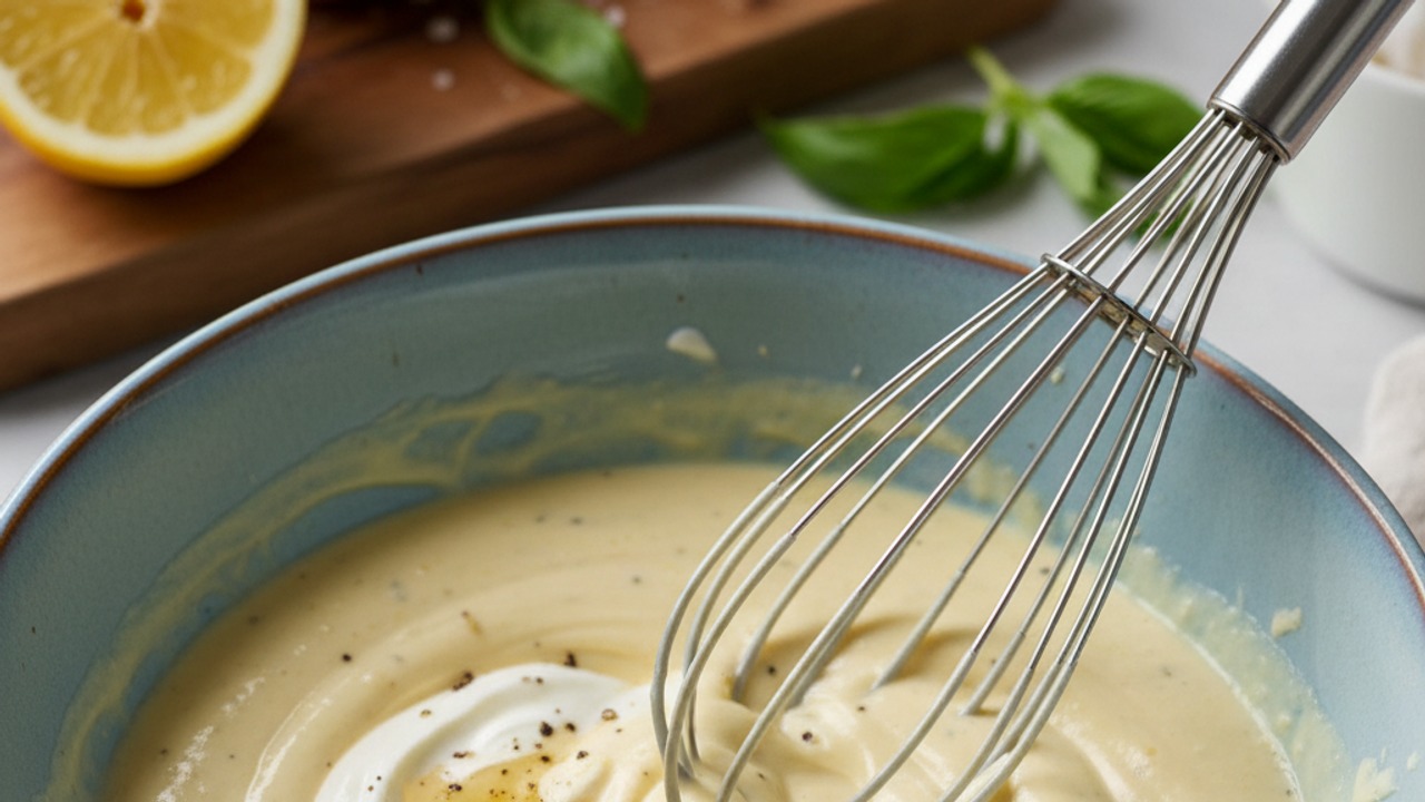 Whisk the dressing