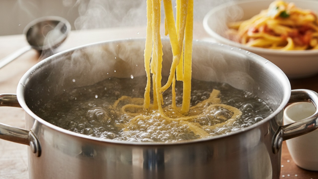 Cook in rapidly boiling salted water and serve