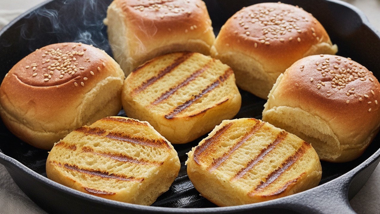 Toast the slider buns