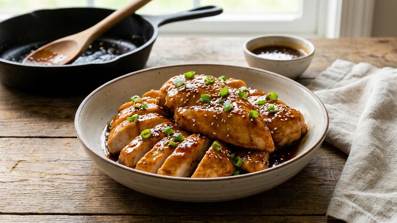 15-Minute Sticky Honey Garlic Chicken Breast (No Cornstarch)