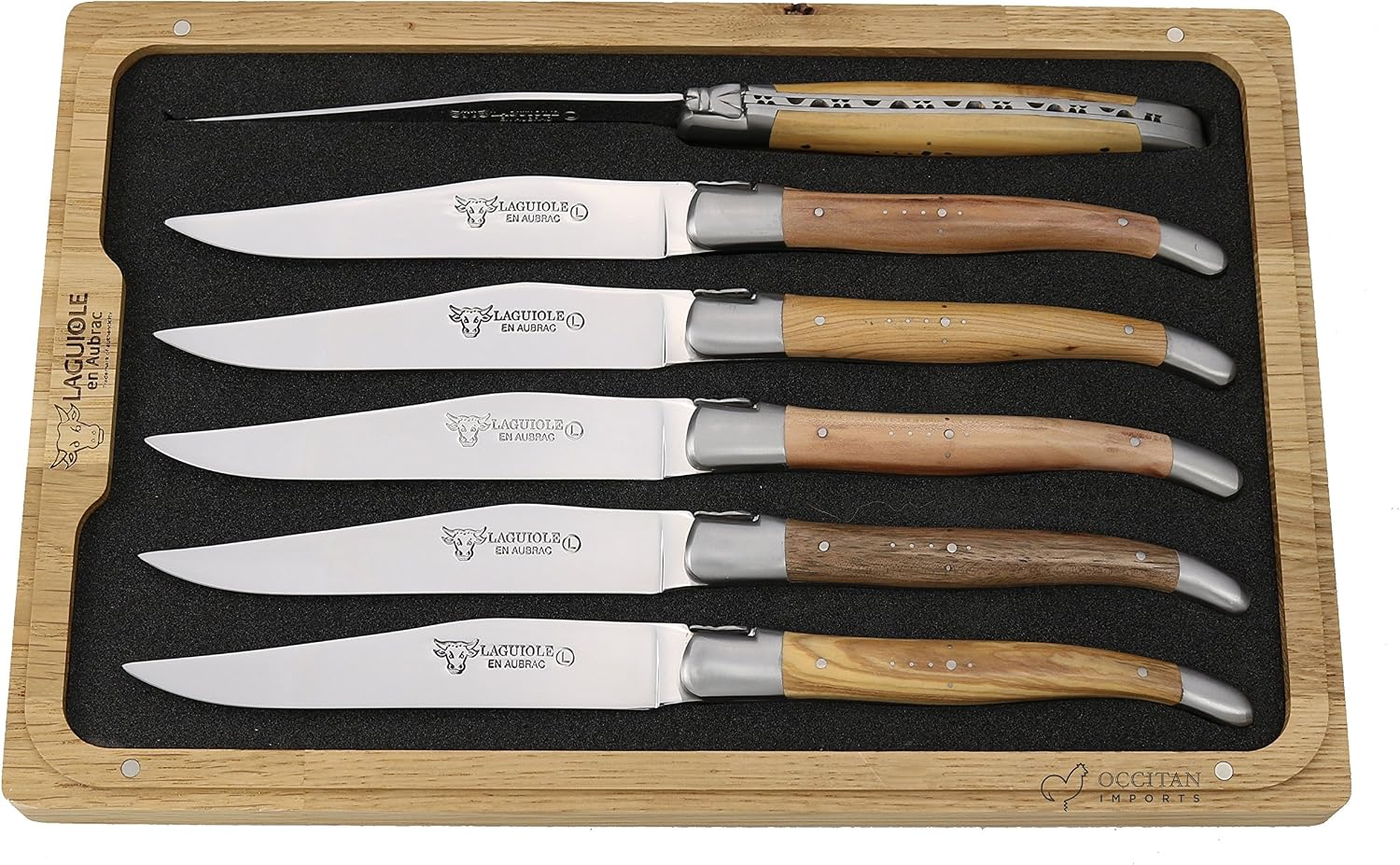 Laguiole en Aubrac 6-Piece Steak Knife Set (Hand-Finished)