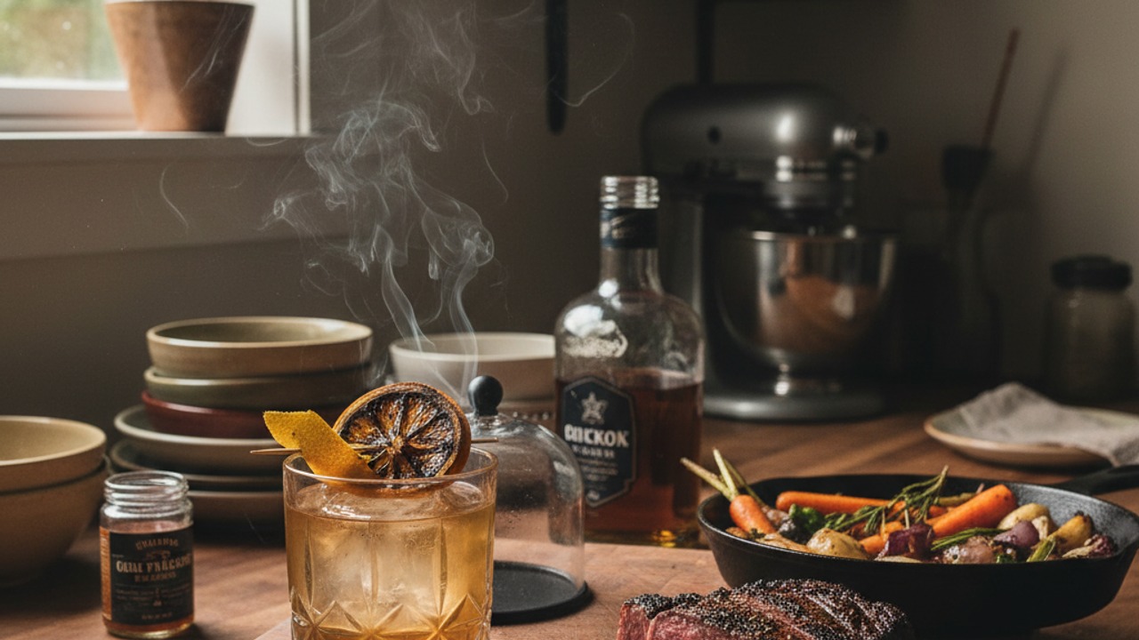 4) Charred-Citrus Smoked Rye Old-Fashioned — Best with Steak & Hearty Sides