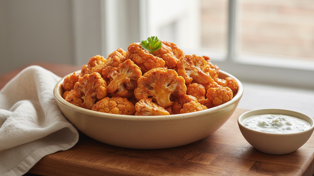 Grilled Buffalo Cauliflower Bites photo thumbnail 1