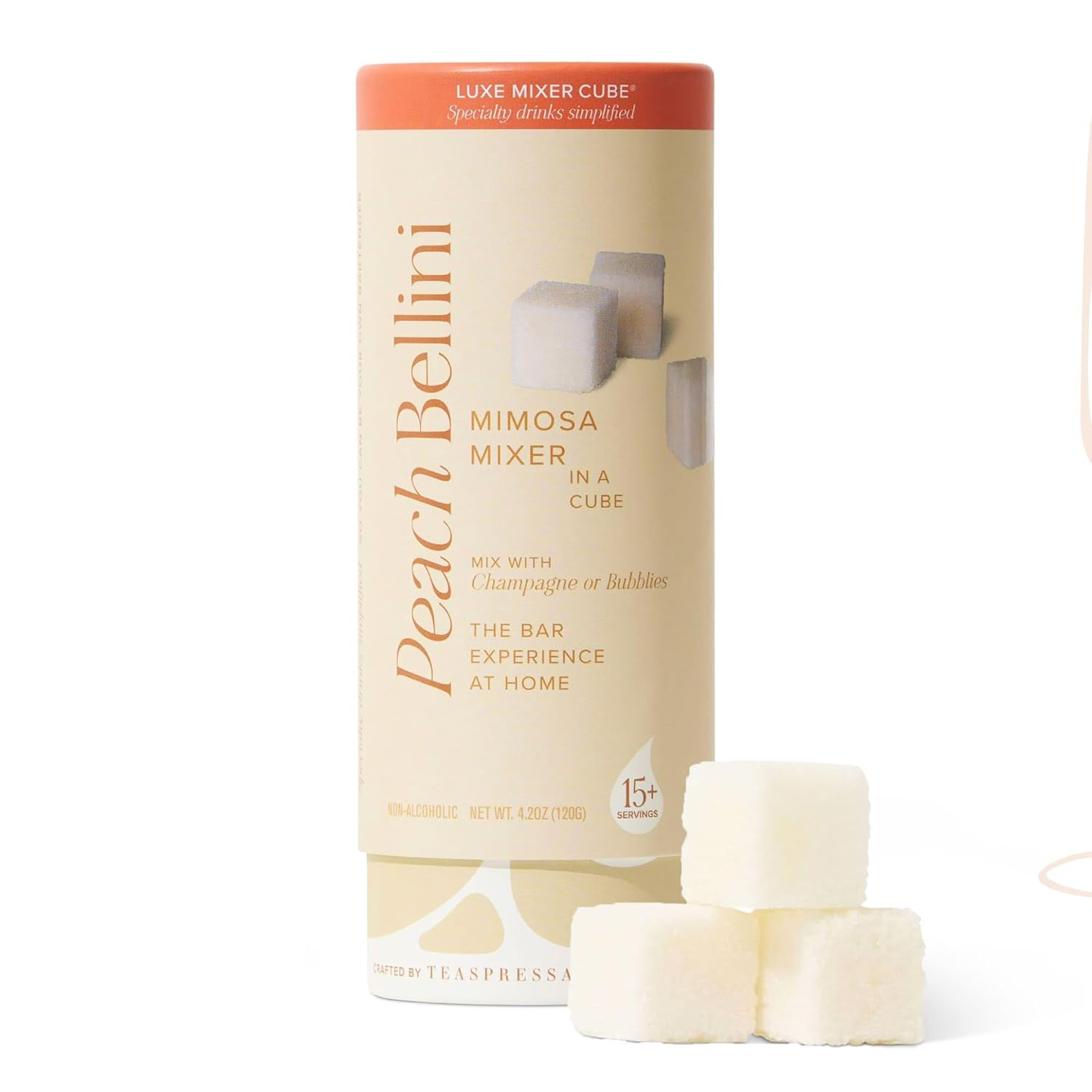 LUXE Mixology Cocktail Mixer Cubes — Peach Bellini