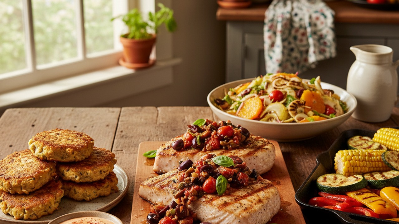 Hearty Late‑Summer Vegetables & Griddle Sides