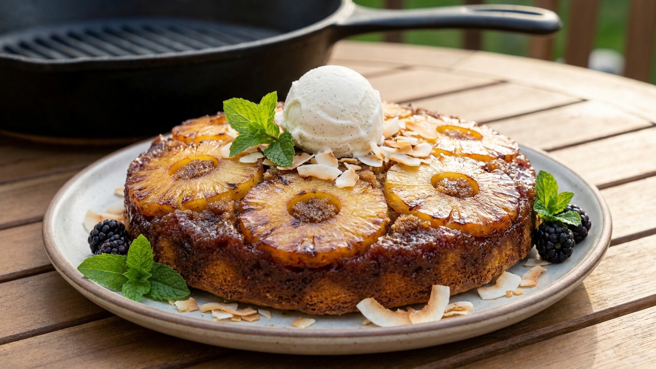 Grilled Pineapple Upside-Down Cake