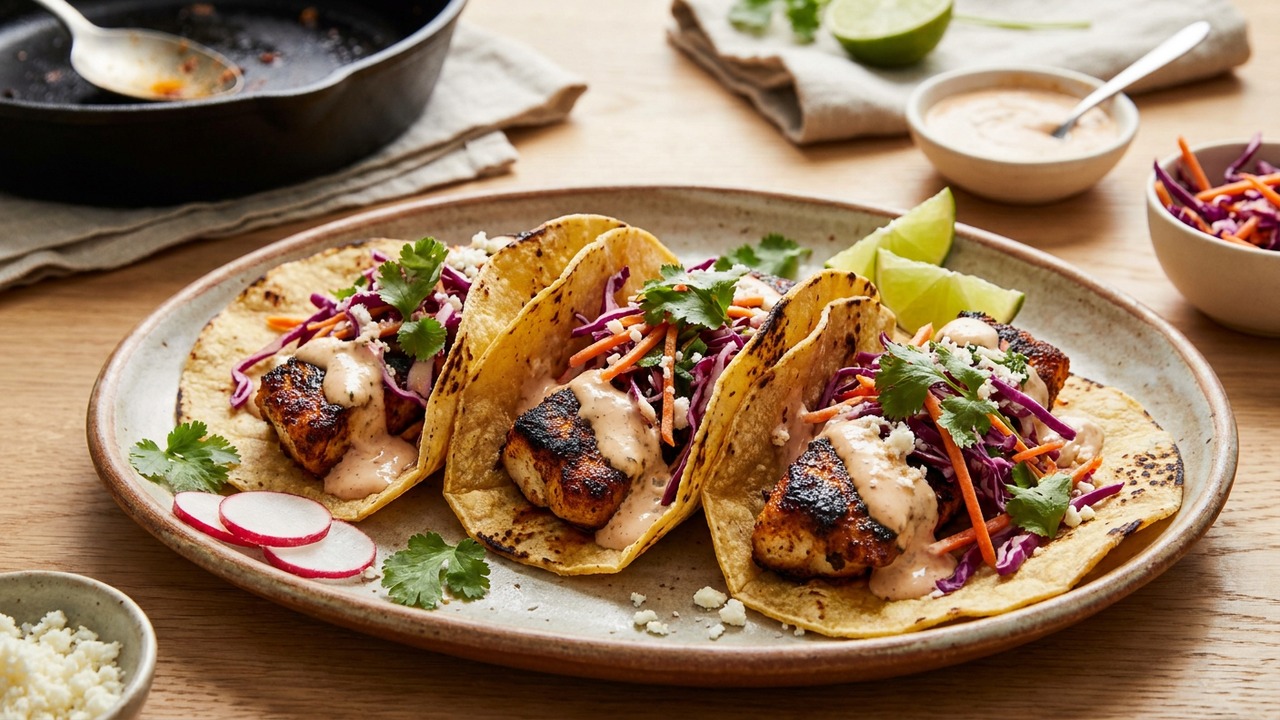 Blackened Cod Tacos