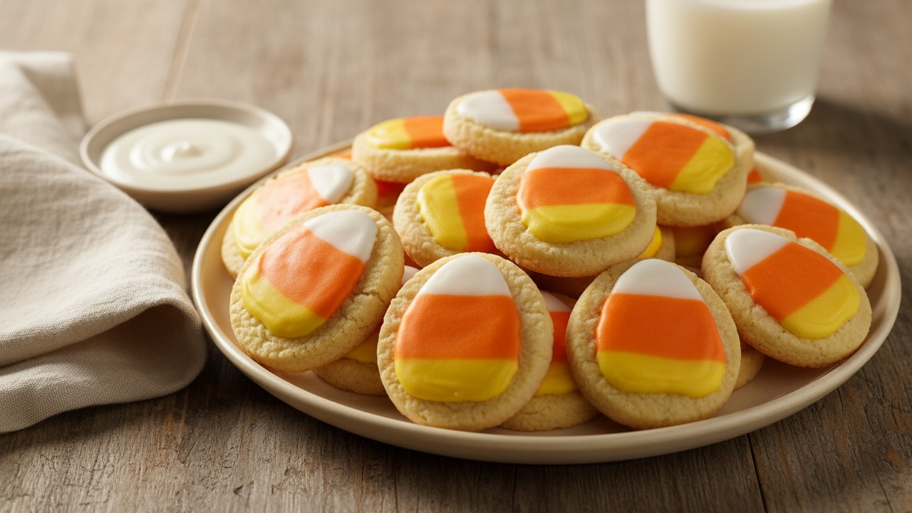 Candy Corn Sugar Cookies