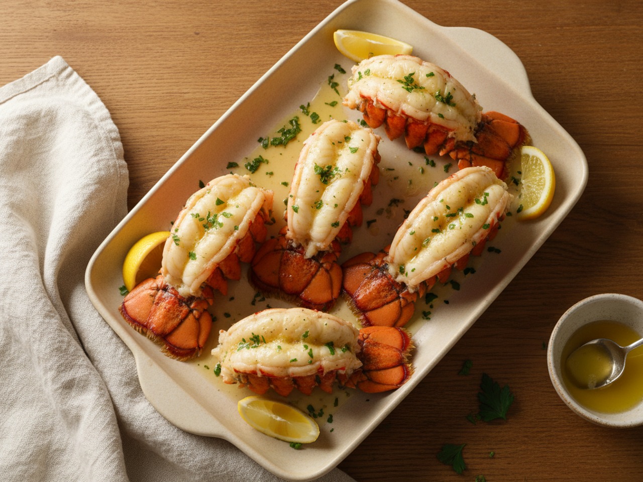 Easy Baked Lobster Tails with Lemon Garlic Butter