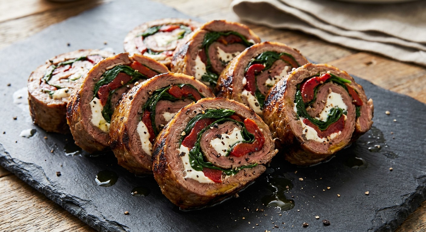 Flank Steak Pinwheels