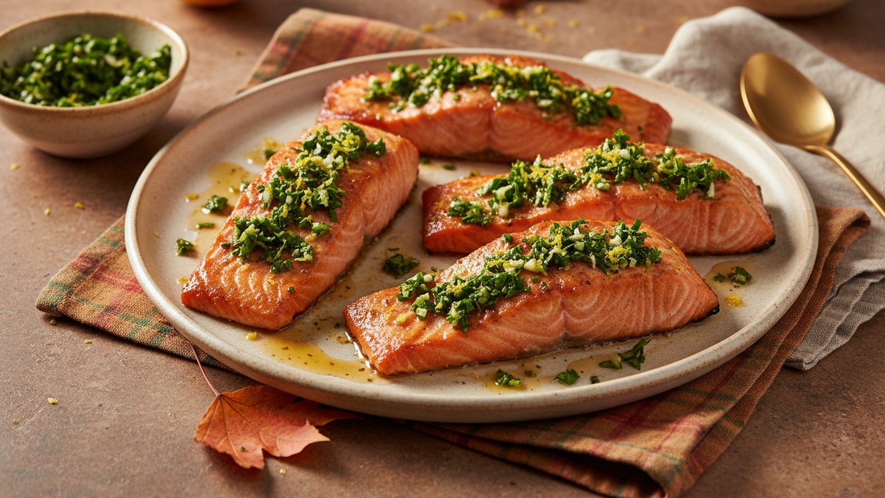 Gluten-Free Cedar-Plank Salmon with Gremolata