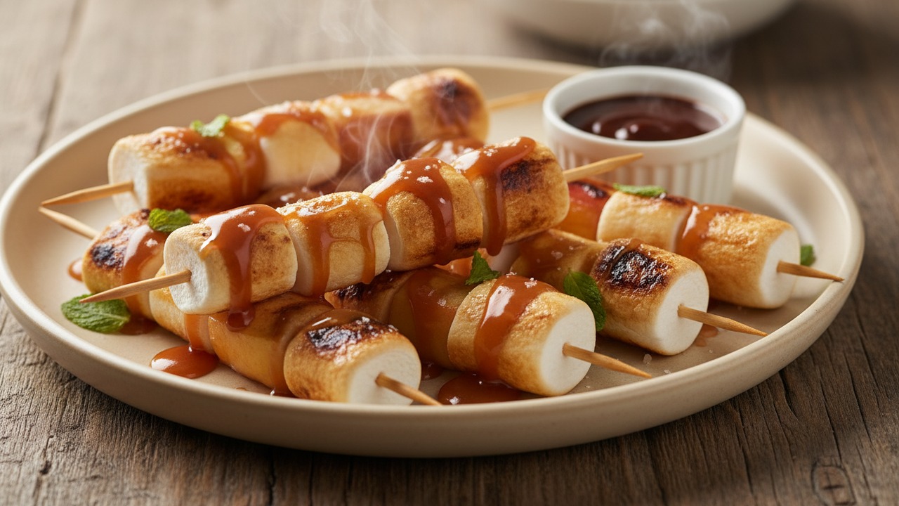 Grilled Caramel Apple Skewers