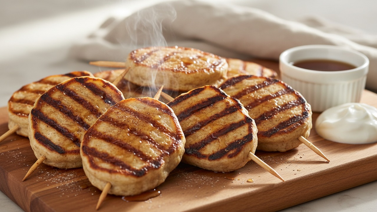 Grilled Oat-Flour Banana Pancake Sticks