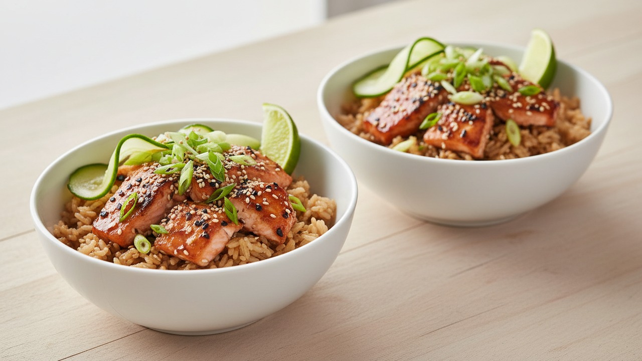Grilled Salmon Poke Bowl (Gluten-Free)