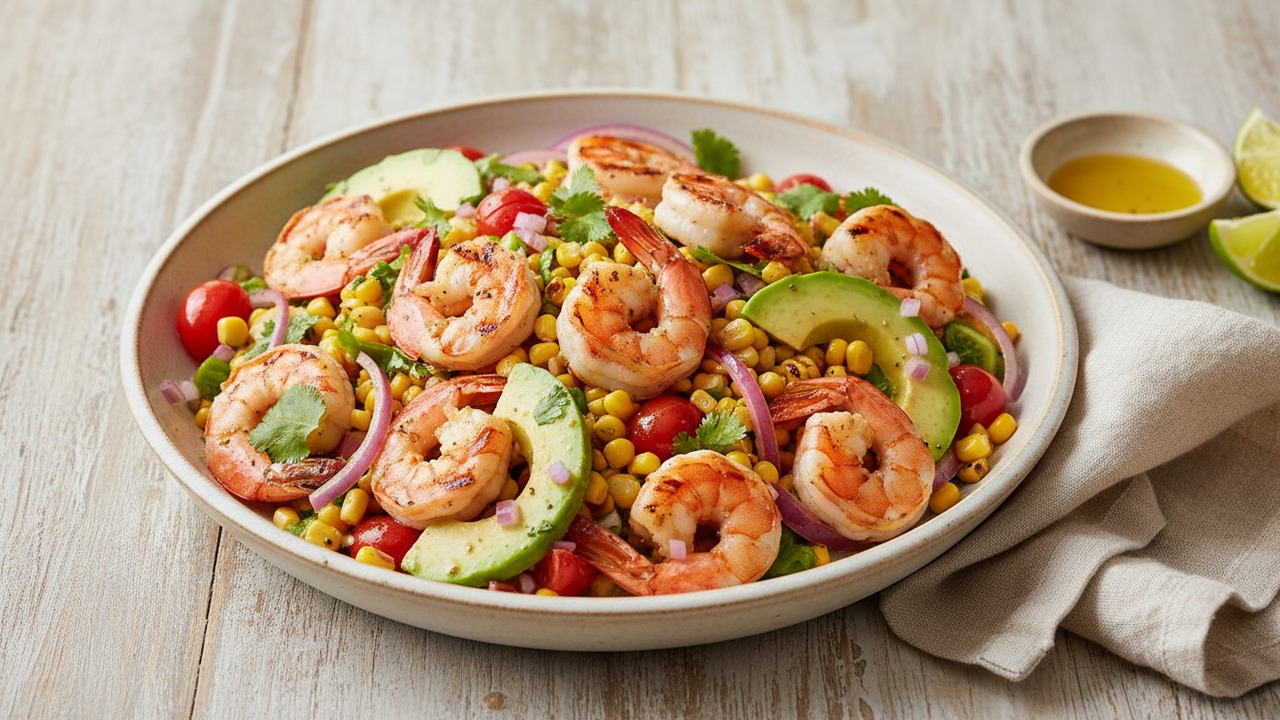 Grilled Shrimp & Charred Corn Warm Salad