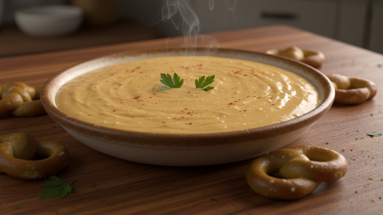 Healthy Beer Cheese for Pretzels — Reduced-Fat Game Day Dip