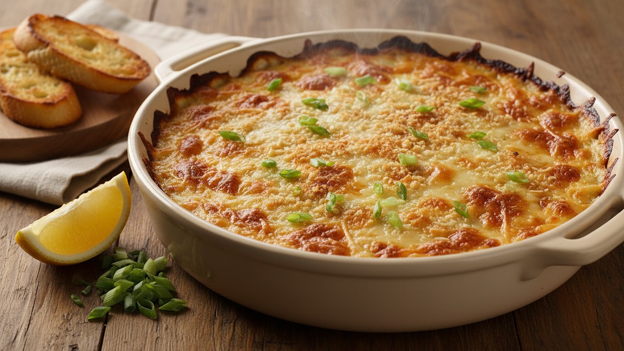 Hot Dungeness Crab Dip with Gruyere and Scallions