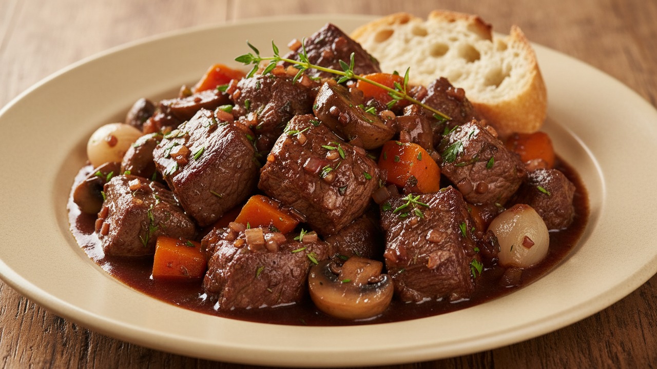 Low-Fat Beef Bourguignon